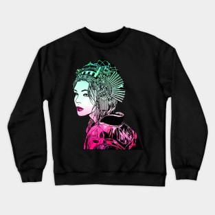 Japanese Geisha Samurai Warrior 106 Crewneck Sweatshirt